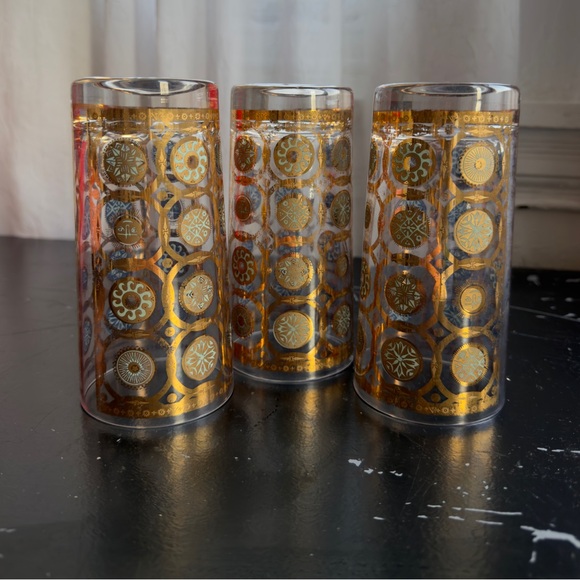 Vintage Culver Ltd. high ball glasses set of 3 signed - Picture 11 of 13